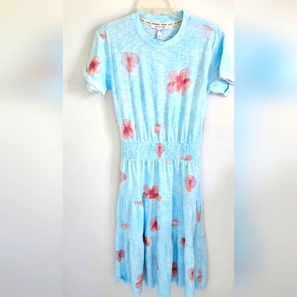 Peace Love World Floral Smocked Midi Dress